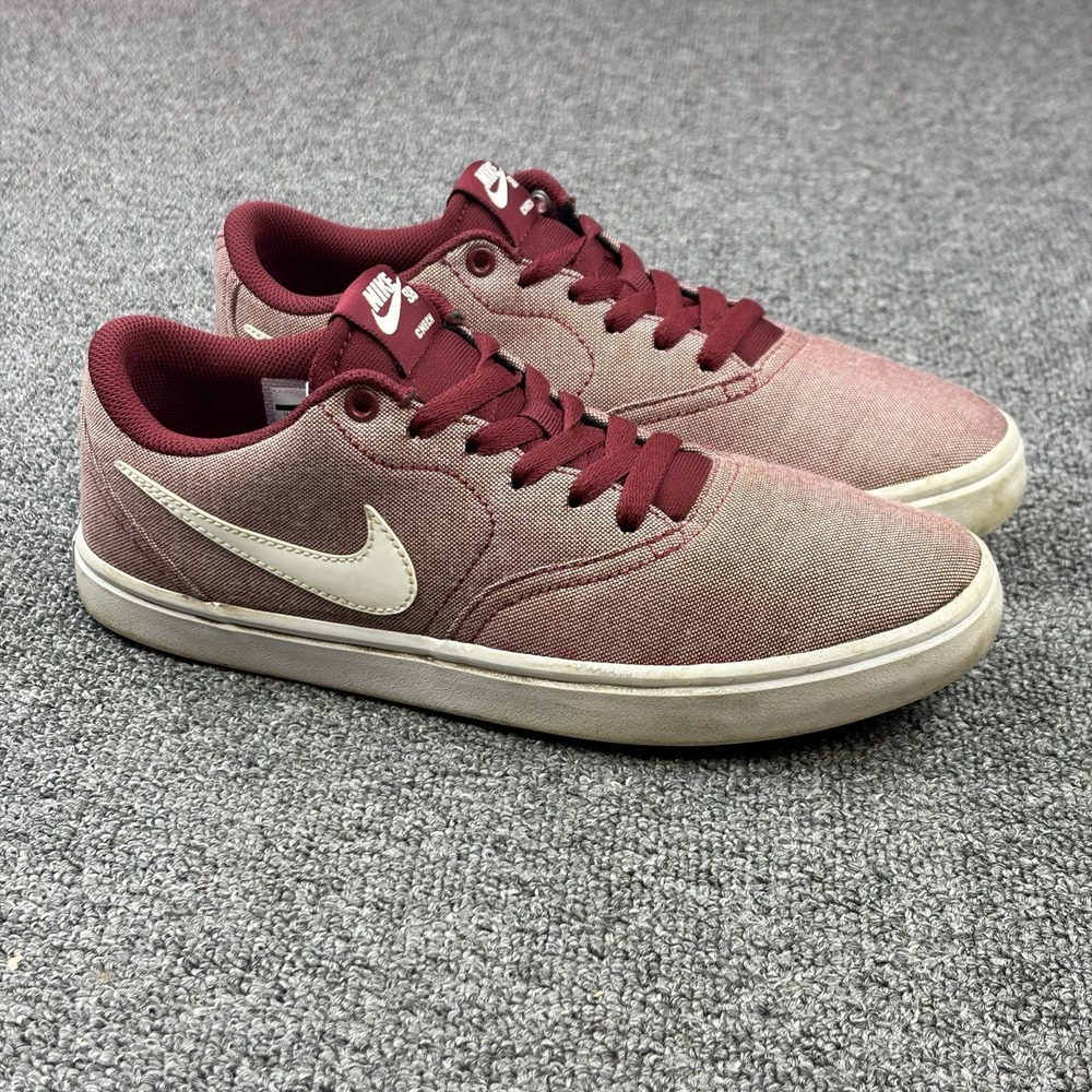 Nike SB Check Solarsoft Red Canvas‎ 921464-611 Unisex Sneaker Shoes Women Sz 8.5